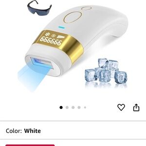 White and Gold IPL Hair Removal Device